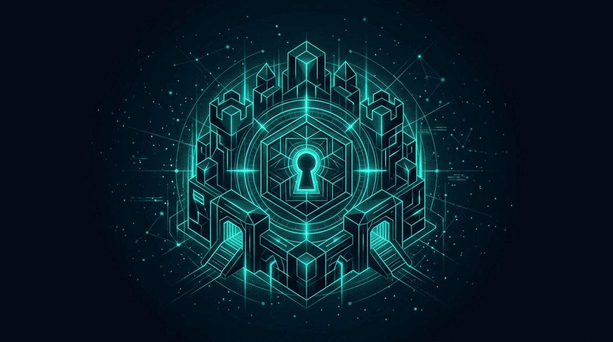 Digital fortress representing security and trust